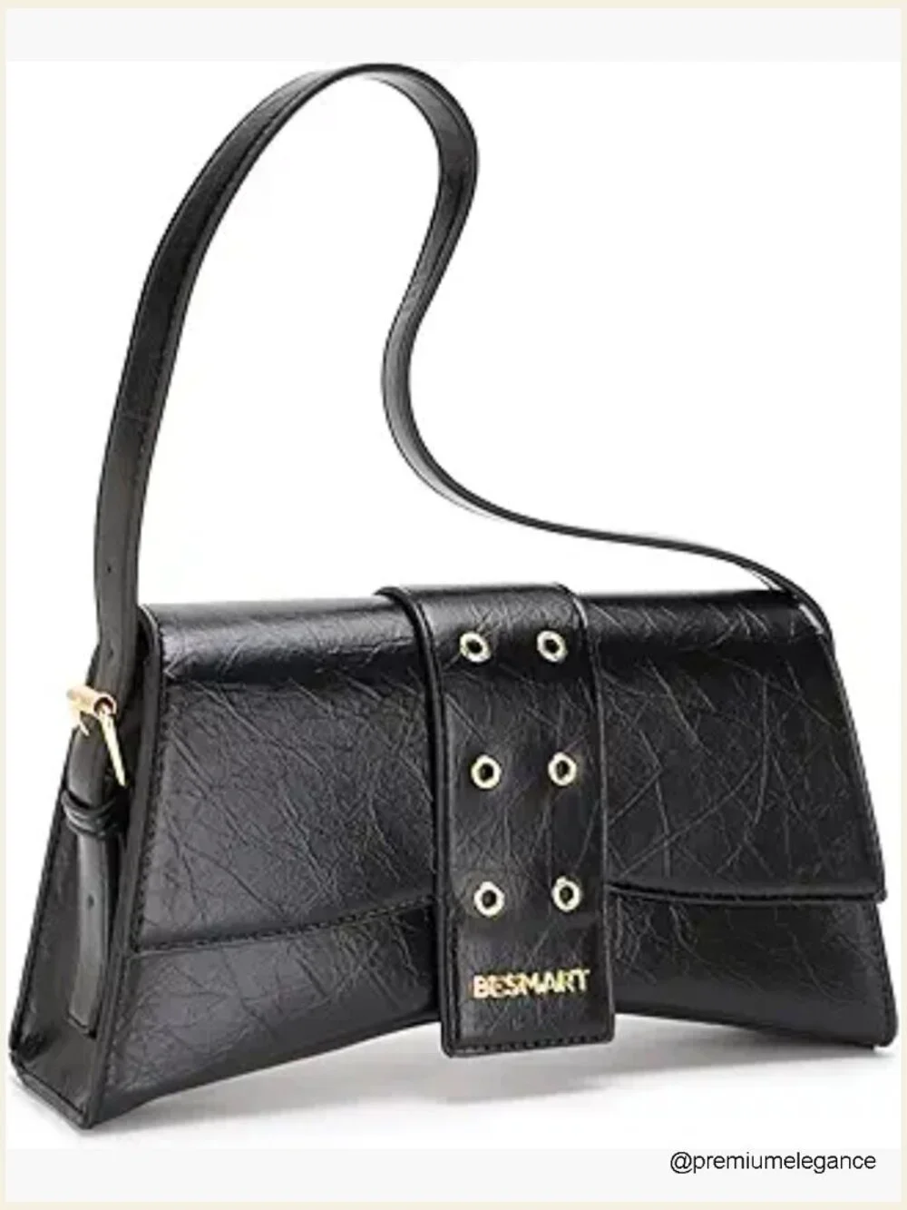Waterproof PU Hobo Shoulder Bag Medium Work Tote